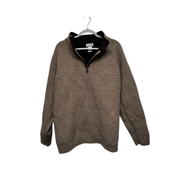 LL Bean Waterfowl 100%‎ Merino Lambs Wool Gore-tex 1/4 Zip Sweater XXL TALL - Picture 1 of 10